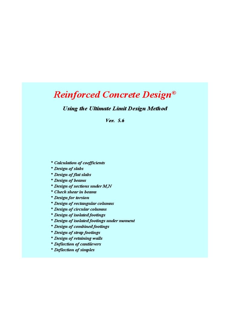 Concrete Design-U | PDF | Beam (Structure) | Civil Engineering
