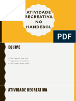 Atividade recreativa no Handebol