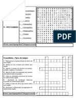 Cruzadinha e Caça Palavras Tipos de Mapas