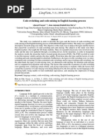 Lingtera,: Code-Switching and Code-Mixing in English Learning Process