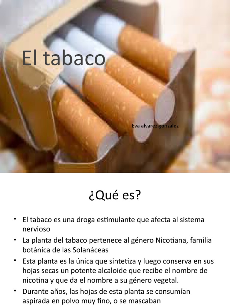 que es tobacco Definición y riesgos del tabaco | PDF | Nicotina