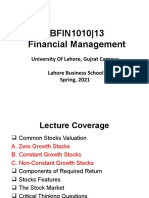 BFIN1010 - 13 Financial Management: University of Lahore, Gujrat Campus Lahore Business School Spring, 2021