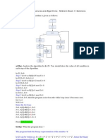 1-Flowchart For An Algorithm Is Given As Follows:: CE 242 Data Structures and Algorithms - Midterm Exam II Solutions