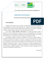 Roteiros de estudo para férias