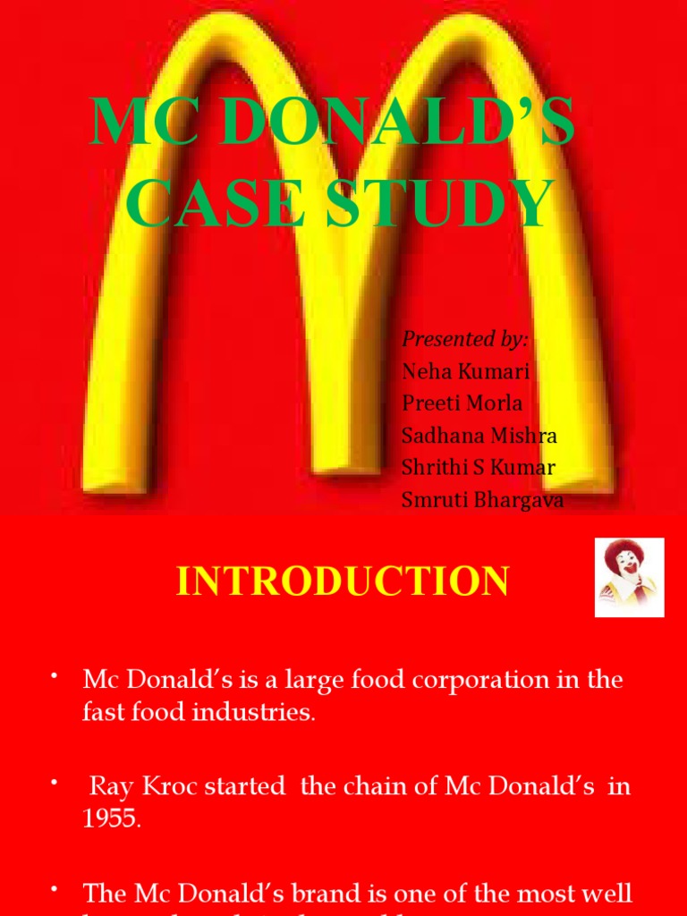 MC Donald'S Case Study: Presented by | PDF