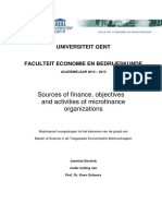 Sources of Finance, Objectives and Activities of Microfinance Organizations