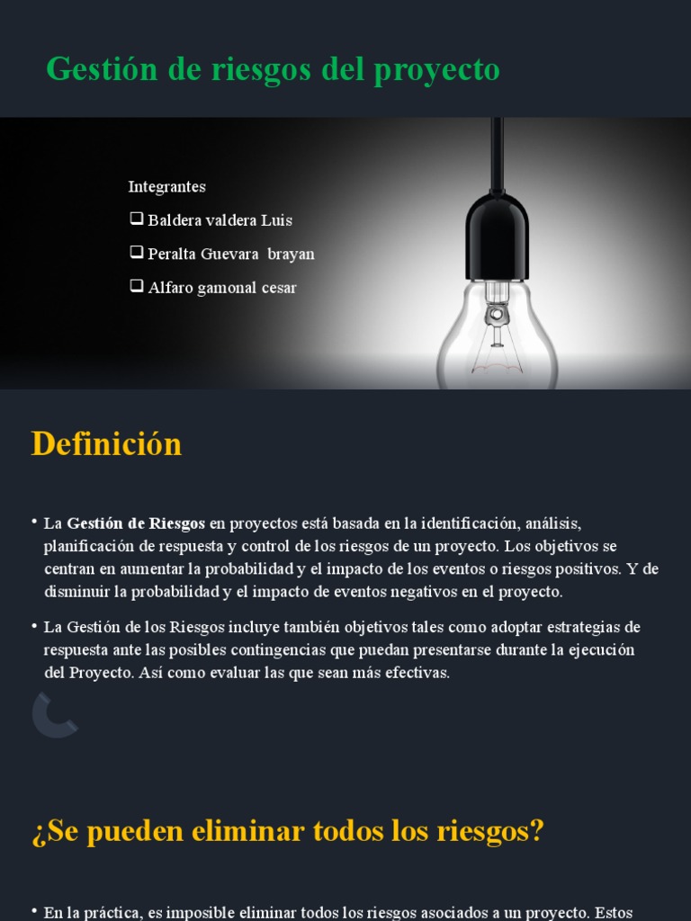 Gestión de Riesgos en Proyectos Efectiva | PDF | Estadísticas ...
