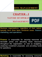 Operations Management: Chapter - I
