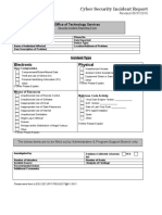 Cyber Security Incident Report Form