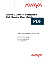 Avaya 2050 IP Softphone Call Center User Guide