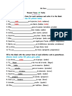 Nado Nado Habla Habla: Present Tense Verbs Choose The Correct Verb Form For Each Sentence and Write It in The Blank