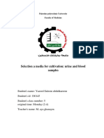 Selection A Media For Cultivation: Urine and Blood Samples