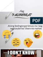 Ang Pagsusulat at Ang Akademikong Pagsulat - For PDF