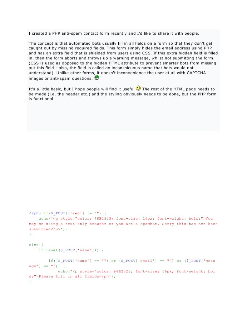 I Created A PHP Anti | PDF | Online Services | World Wide Web