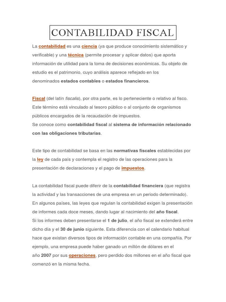 Guía sobre Contabilidad Fiscal Empresarial | PDF | Contabilidad | Impuestos