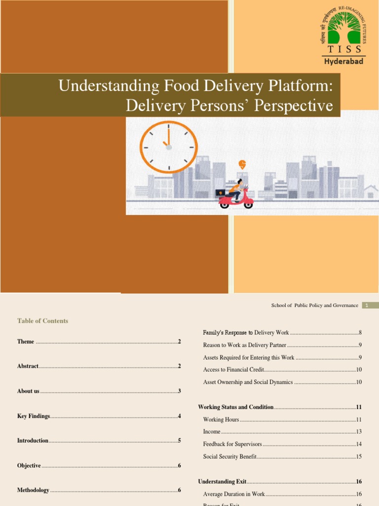 Understanding Food Delivery Platform Delivery Persons Perspective