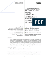 Revista de História Da USP - O Saber Agronômico, As Pesquisas e Polêmicas em Torno Da Juta em São Paulo