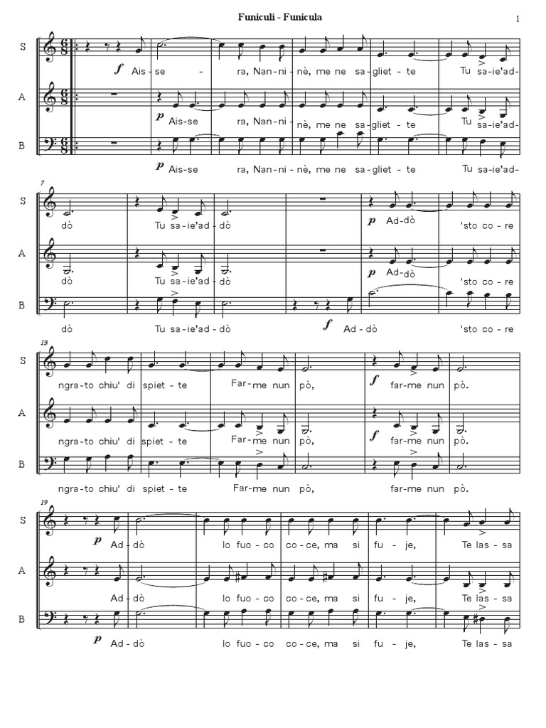 Funiculi Funicula | PDF