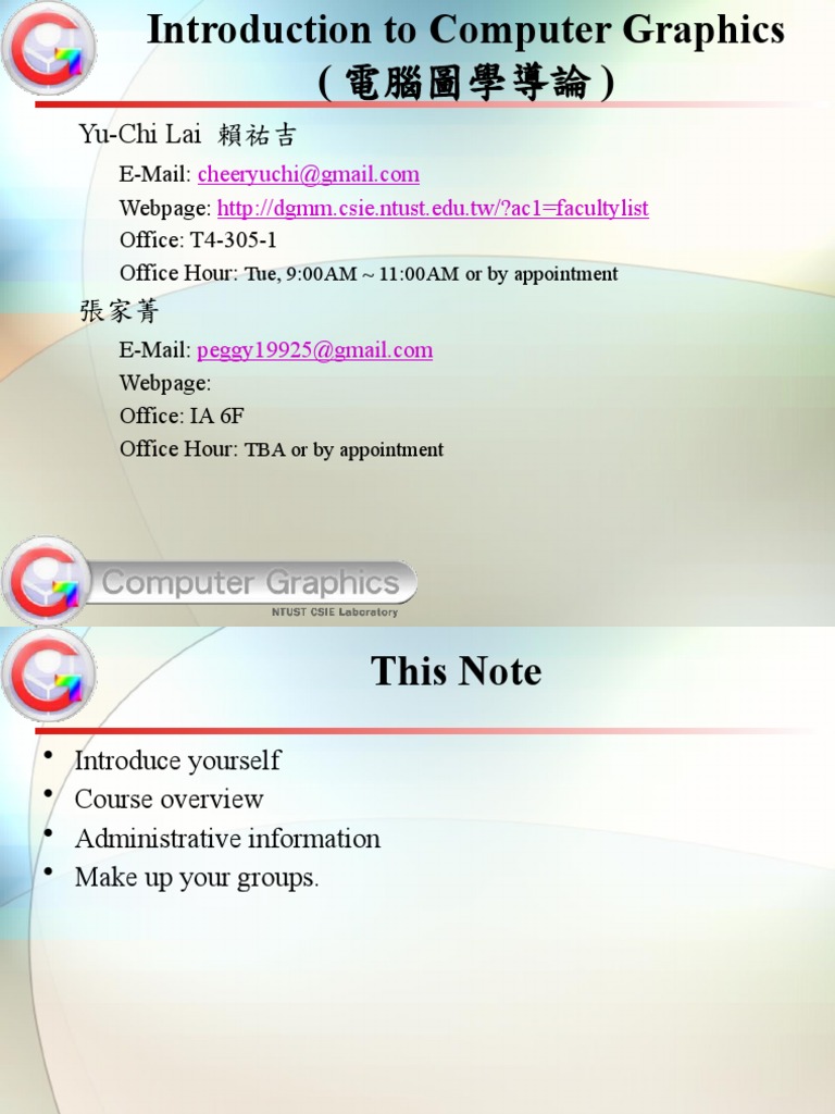 Introduction to Computer Graphics Course | PDF | Computer Graphics ...