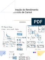 Demonstração do Rendimento no ciclo de Carnot