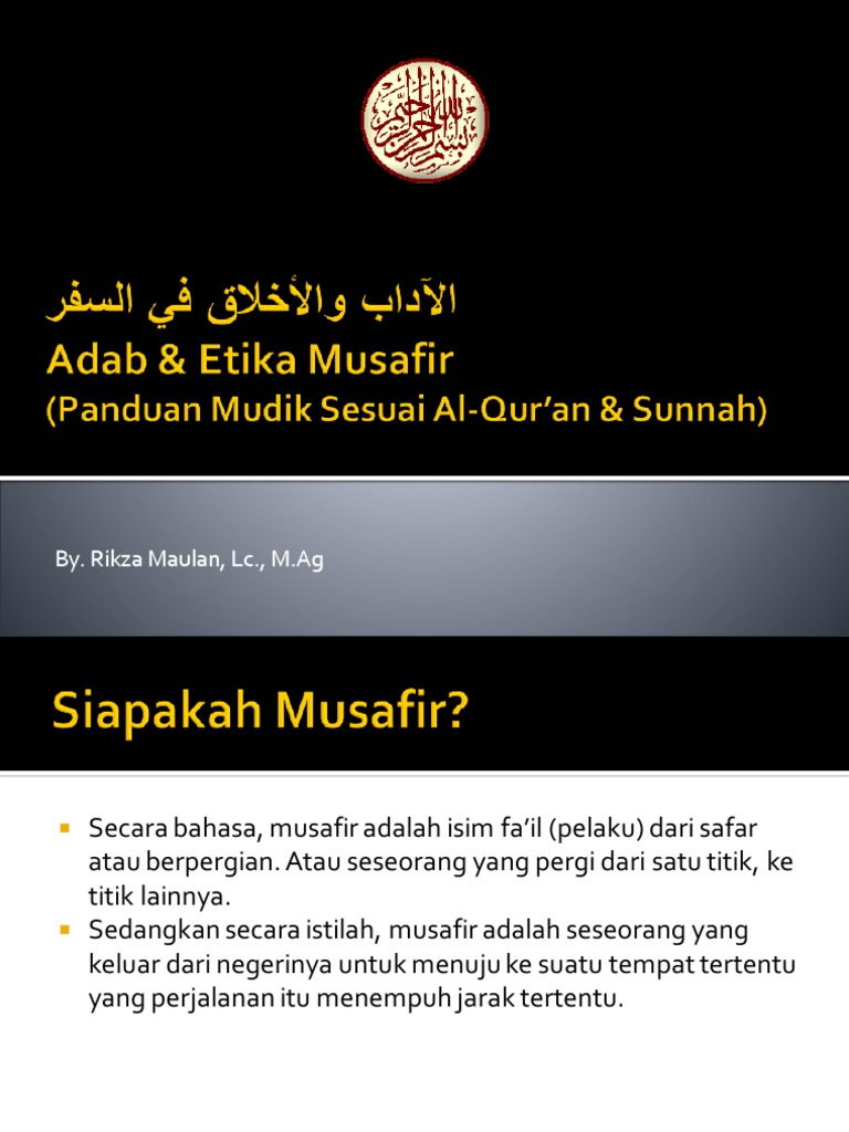 Adab-Adab Safar - Panduan Musafir | PDF