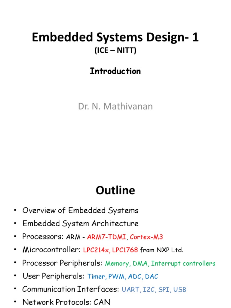 Embedded Systems Design Overview | PDF | Embedded System | Microcontroller