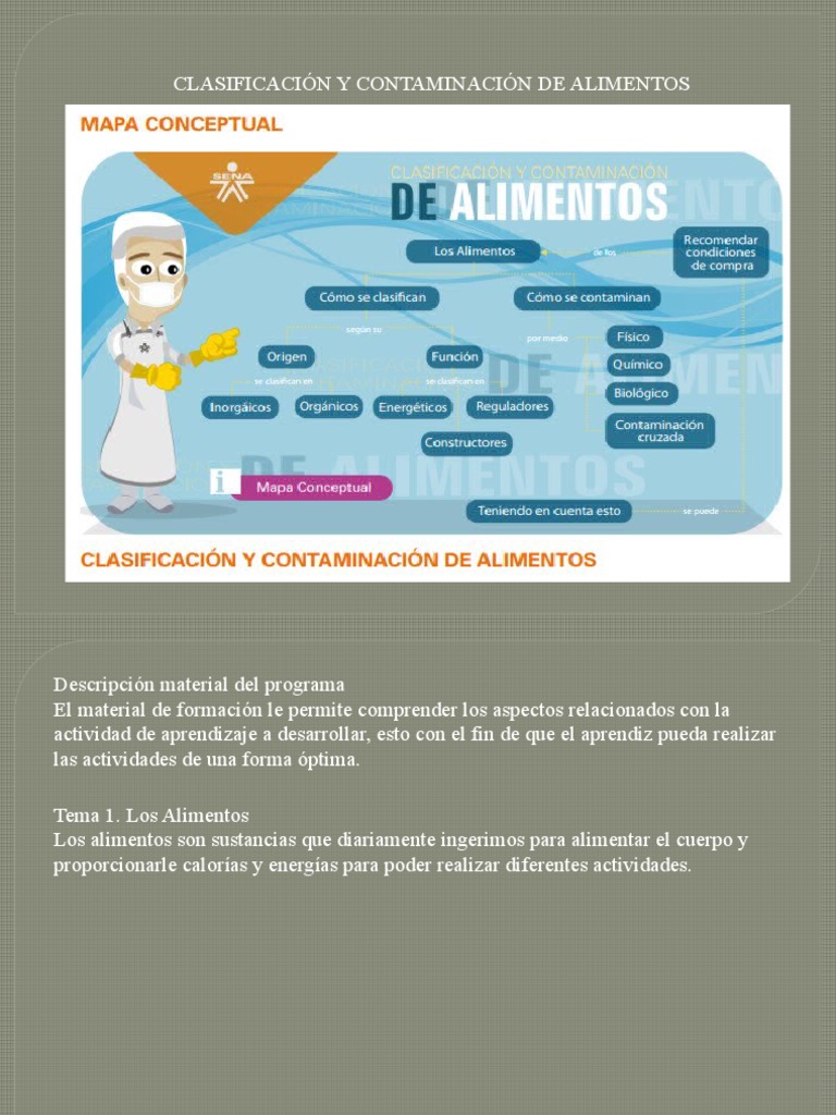 Clasificación y Contaminación de Los Alimentos | PDF | Alimentos | Carne