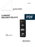 Current Balance Relays: Instructions