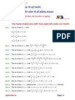 BT DÀNH CHO NGƯỜI CHĂM CHỈ - TỈ LỆ THỨC VÀ TÍNH CHẤT DÃY TỈ SỐ BẰNG NHAU