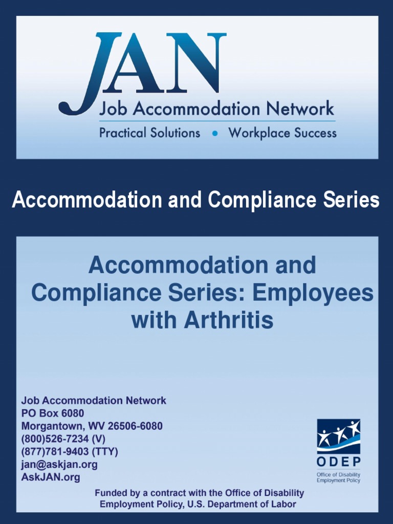 and Compliance Series Employees With Arthritis