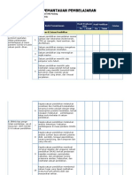 Instrumen Pemantauan Pembelajaran Excell