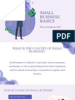 Purple and Green Small Business Basics Presentation 