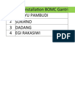 S-20030F Installation BOMC Gantries Crane 1 Wahyu Pambudi 2 Sukirno 3 Dadang 4 Egi Rakasiwi