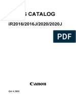 Parts Catalog: iR2016/2016J/2020/2020J