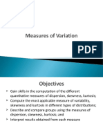 Measures of Dispersion and Their Application