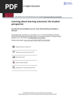 Learning About Learning Outcomes: The Student Perspective: Teaching in Higher Education