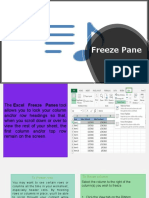 Freeze Panes and Filter Data