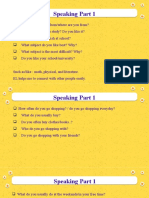 Speaking Part 1 Topics for ESL Practice