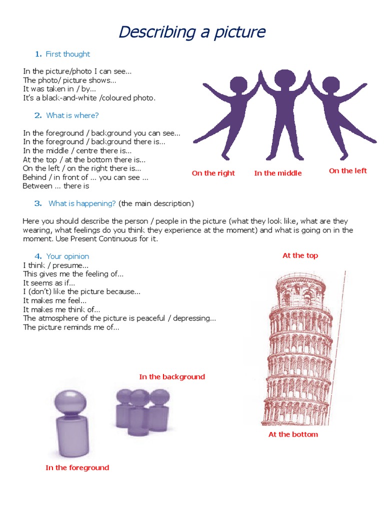 Describing A Picture: 1. First Thought | PDF | Self-Improvement