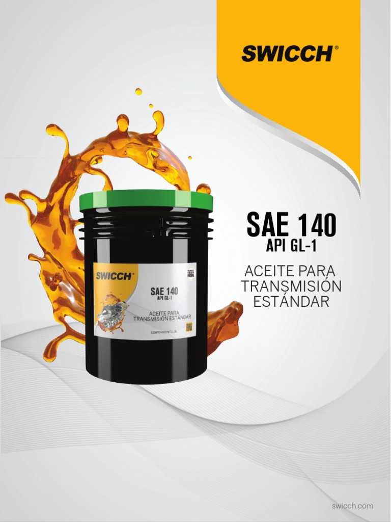 Aceite de Transmisión SAE 140 API GL-1 | PDF | Petróleo | Lubricante
