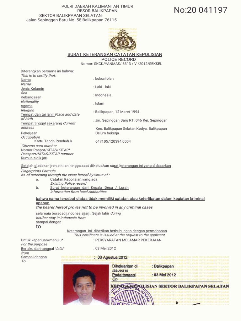 Scan SKCK PDF | PDF