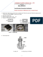 Huangshi Hongda Plastic Mould Co,. LTD: If No Special, All Dimension Should Be in Millimeter (MM), Include Thread