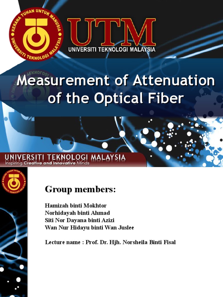 Measurement of Attenuation of The Optical Fiber | PDF | Optical Fiber ...
