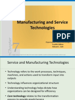 Manufacturing and Service Technologies: Organization Theory and Design