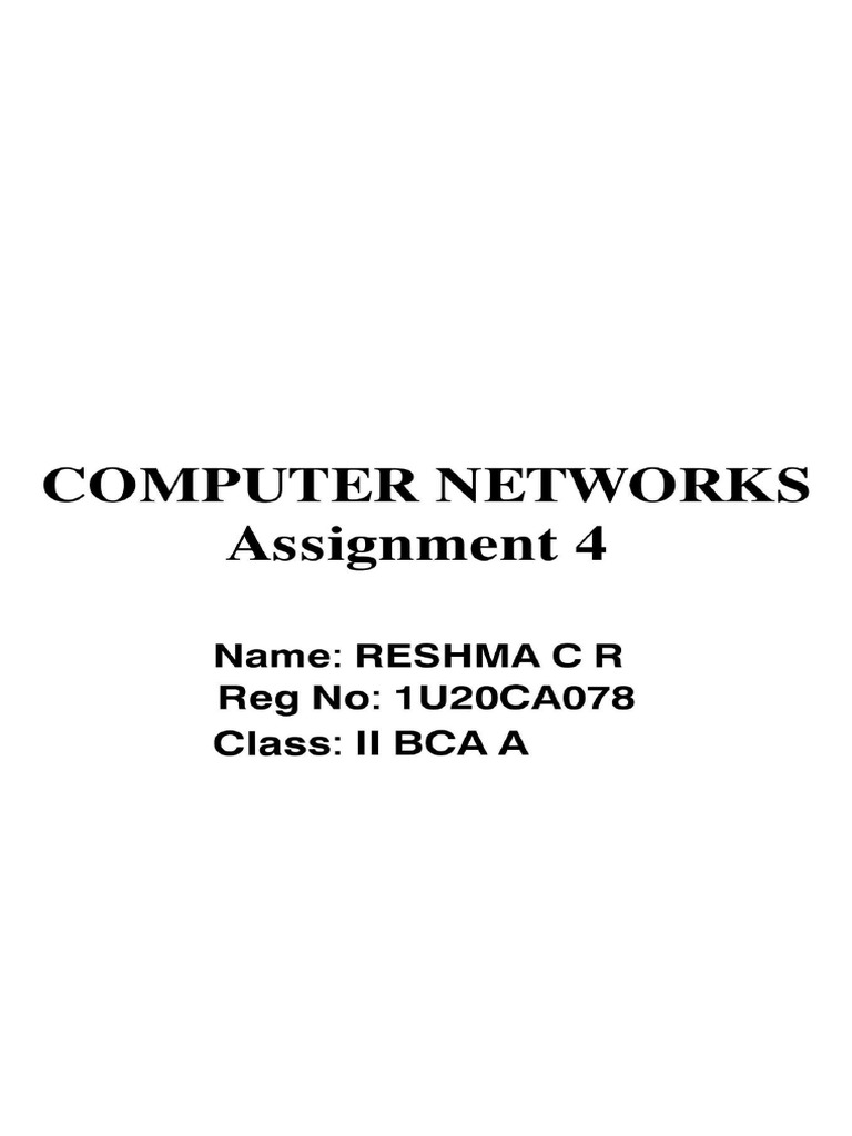 CN Assignment 4 | PDF