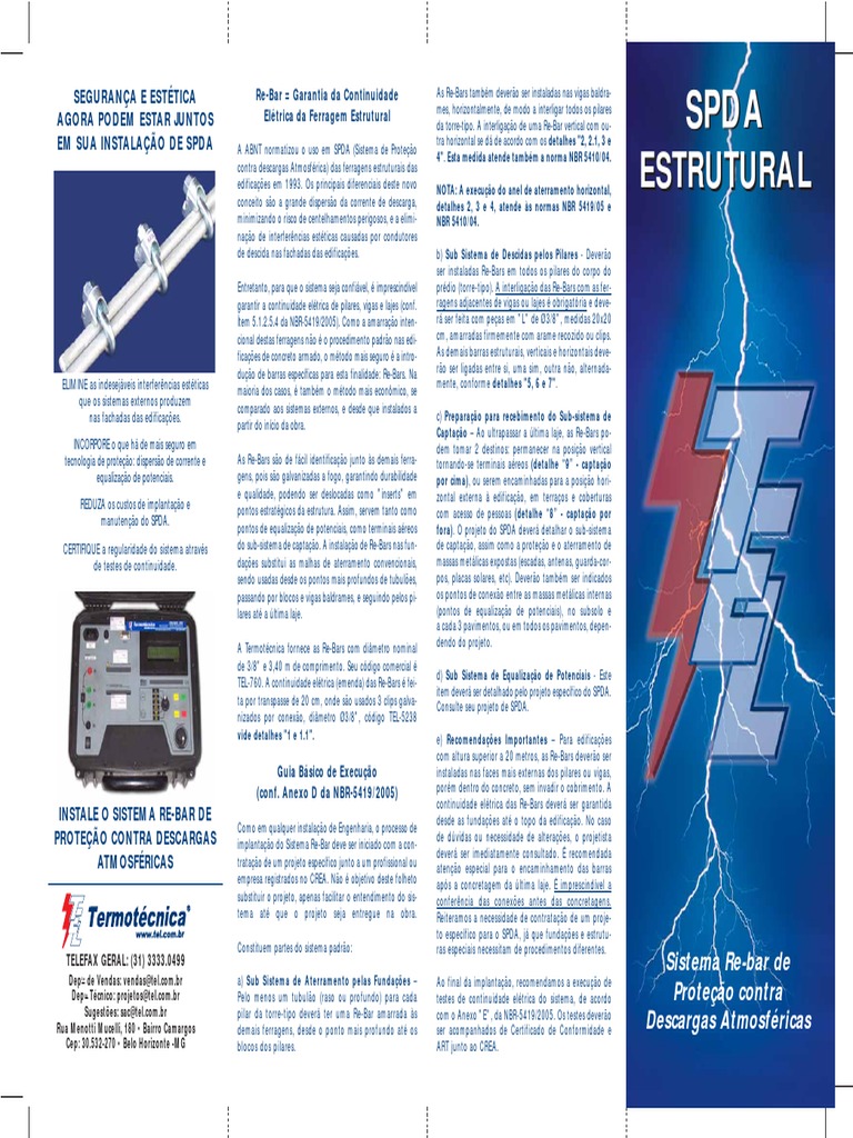 SPDA Estrutural | PDF | Eletromagnetismo | Eletricidade