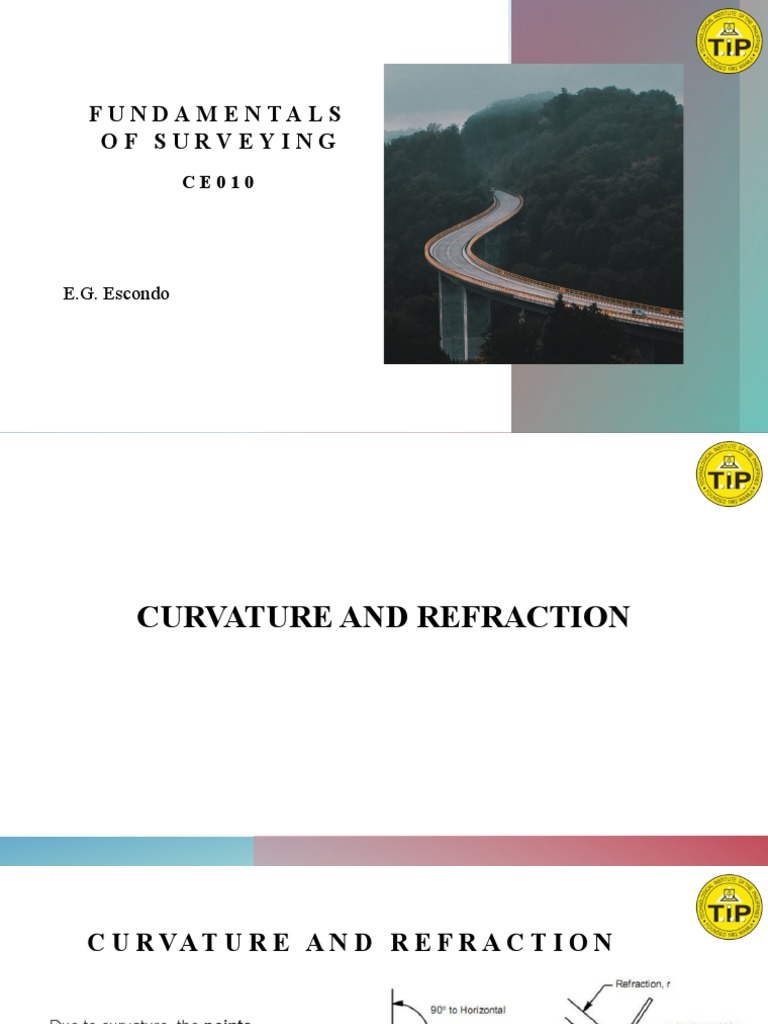 Lesson 8 - Curvature and Refraction, Measuring Vertical Distances | PDF ...