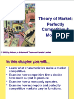 Theory of Market: Perfectly Competitive & Monopoly