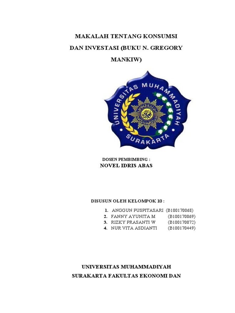 Makalah Tentang Konsumsi Dan Investasi PDF
