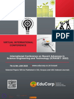 Educorp: International Conference On Recent Advances in Science Engineering and Technology (Icraset-2022)